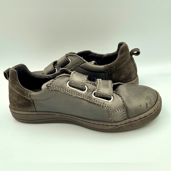 Naturino Sz 31 Dark Grey Boys Leather/Suede Sneakers Velcro Closure, gently used - Picture 5 of 8
